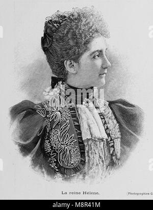 Königin Elena von Montenegro, die Frau von König Viktor Emanuel III. von Italien, Bild aus der Französischen Wochenzeitung l'Illustration, 4. August 1900 Stockfoto