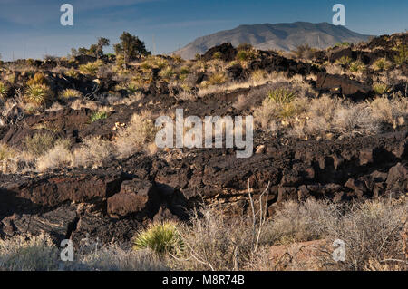 Carrizozo Malpais Lavastrom am Tal der Brände Recreation Area im Tularosa-Becken in der Nähe von Carrizozo, New Mexico, USA Stockfoto