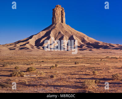 Chimney Rock auf der Ute Mountain Tribal Park in der Nähe von Cortez, Colorado Stockfoto