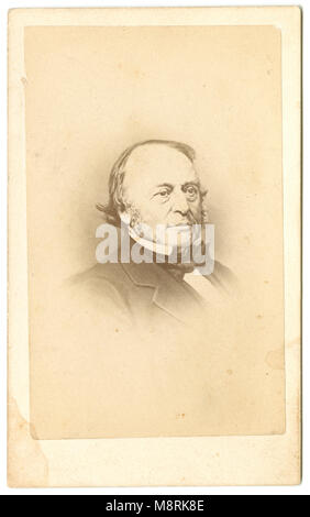 Antike c 1860 carte de visite, Louis Agassiz. Jean Louis Rodolphe Agassiz (1807-1873) war ein schweizerisch-amerikanischen Biologe und Geologe anerkannt als innovatives und außerordentlichen Gelehrter der Naturgeschichte der Erde. Quelle: ORIGINAL CDV Stockfoto