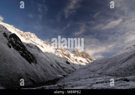 Trek in Nepal. Annapurna Trek cirkut. Die schönsten Trekking im Himalaya. Stockfoto