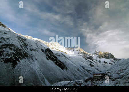 Trek in Nepal. Annapurna Trek cirkut. Die schönsten Trekking im Himalaya. Stockfoto