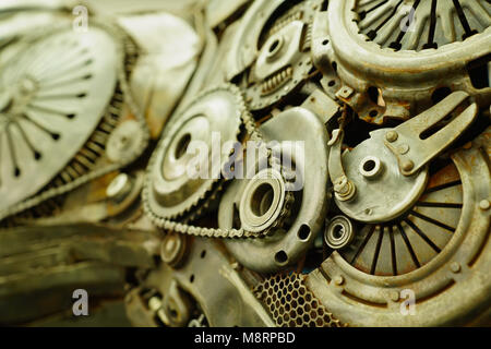Ein Teil von einer großen Straße Metall Skulptur Stockfoto