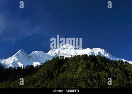 Trek in Nepal. Annapurna Trek cirkut. Die schönsten Trekking im Himalaya Stockfoto