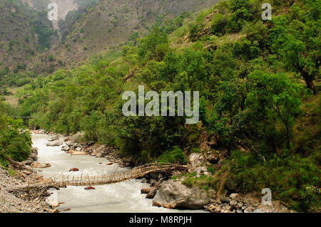 Trek in Nepal. Annapurna Trek cirkut. Die schönsten Trekking im Himalaya Stockfoto