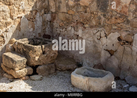 Das archäologische Museum in Ayia Thekla, Agios Georgious am südlichen Ende der Halbinsel Akemas, Paphos, Zypern Stockfoto