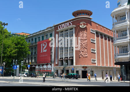 Das Äußere des Hard Rock Cafe Gebäude in Lissabon, Portugal. Stockfoto