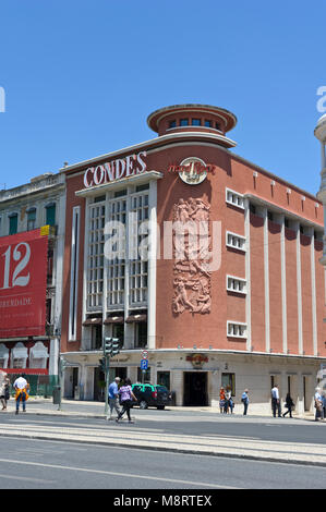 Das Äußere des Hard Rock Cafe Gebäude in Lissabon, Portugal. Stockfoto