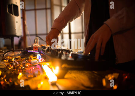 Musik bei Nacht Club Stockfoto