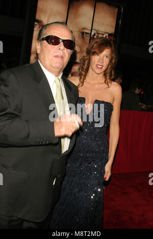 JACK NICHOLSON PAZ DE LA HUERTA 2006 Foto von John Barrett-PHOTOlink.net Stockfoto