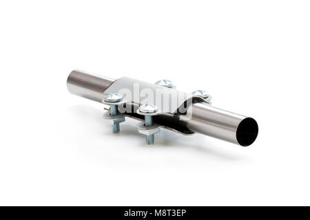 Do-it-yourself-not-Rohr schelle Reparatur Undichtigkeit beheben Sealer für Kupfer und Eisen oder Kunststoff Rohre Stockfoto