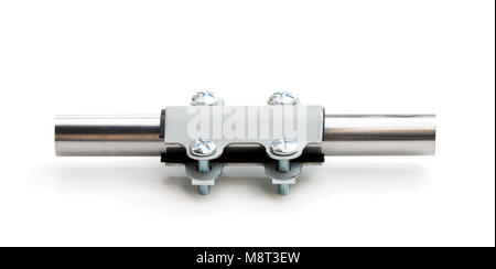 Do-it-yourself-not-Rohr schelle Reparatur Undichtigkeit beheben Sealer für Kupfer und Eisen oder Kunststoff Rohre Stockfoto