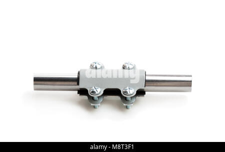 Do-it-yourself-not-Rohr schelle Reparatur Undichtigkeit beheben Sealer für Kupfer und Eisen oder Kunststoff Rohre Stockfoto