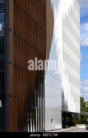 Die Außenfassade. 1 Forbury Hotel, Reading, Vereinigtes Königreich. Architekt: Aukett Swanke, 2016. Stockfoto