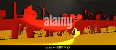 Energie und Power Icons Set. Header banner Stockfoto