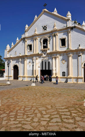 Die Kathedrale in Vigan city, Ilocos Sur, Philippinen Stockfoto