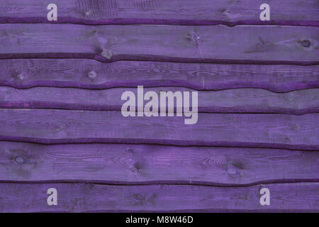 Horizontale Holz- eine Wand aus Naturholz (Foto: ultra violett getönten ist) Stockfoto