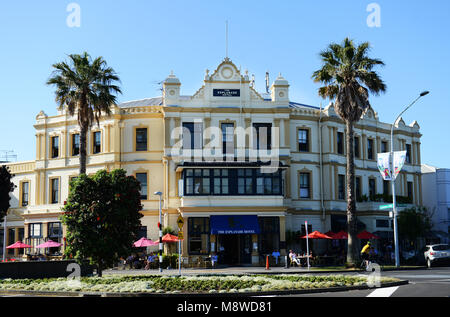 Das Esplanade Hotel und Restaurant in Devonport, Auckland. Stockfoto