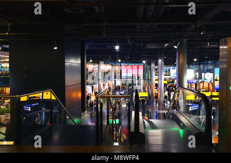 Flughafen Amsterdam, Niederlande - 4. September 2017: In Amsterdam Flughafen Schiphol Stockfoto