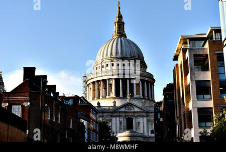 St Paul's Cathedral, London, ist eine anglikanische Kathedrale, dem Sitz des Bischofs von London und die Mutterkirche der Diözese London. Es sitzt auf Lud Stockfoto