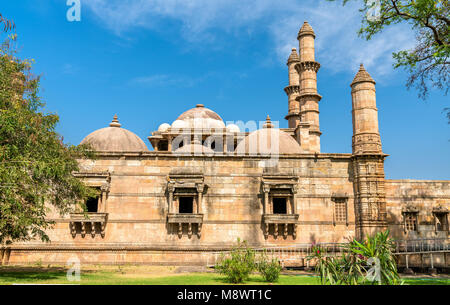 Jami Masjid, eine wichtige touristische Attraktion im Archäologischen Park Champaner-Pavagadh - Unionsstaat Gujarat in Indien Stockfoto