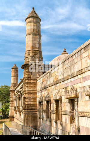 Jami Masjid, eine wichtige touristische Attraktion im Archäologischen Park Champaner-Pavagadh - Unionsstaat Gujarat in Indien Stockfoto