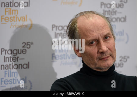 Französische Schauspieler Hippolyte Girardot besucht eine Pressekonferenz innerhalb des Febiofest Internationales Film Festival in Prag, Tschechische Republik, am 20. März 2018. (CTK Photo/Ondrej Deml) Stockfoto