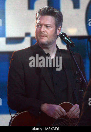 New York, USA. 20. März, 2018. NEW YORK, NY 20. März: Blake Shelton führt auf der NBC Today Show in New York City am 20. März 2018 Credit: RW/MediaPunch Credit: MediaPunch Inc/Alamy leben Nachrichten Stockfoto