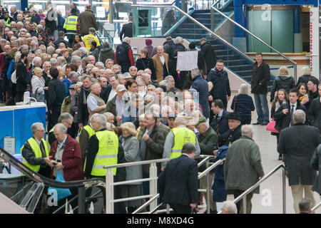 UKIP Not Hauptversammlung zu entscheiden hat, ob die Partei Mitglieder zurück Henry Bolton als Parteichef oder die kein Vertrauen Abstimmung der Nationalen Exekutivkomitee unterstützen. Mit: Atmosphäre, wo: Birmingham, England, Vereinigten Königreich, wenn: 17 Feb 2018 Credit: Wheatley/WANN Stockfoto