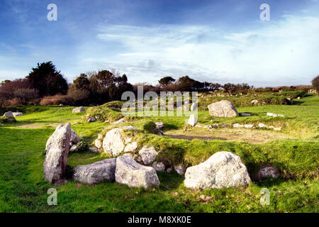 Carn Euny Alte Dorf, West Cornwall Stockfoto