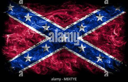 Confederate Flag, Navy Jack rauch Flagge Stockfoto