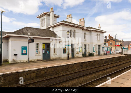 Gobowen Bahnhof an der Shrewsbury zu Chester Linie ein denkmalgeschütztes Gebäude in 1846 gebaut Stockfoto