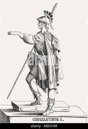 Constantius II., römischer Kaiser von 337 bis 361 Stockfoto