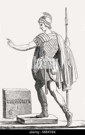 Theodosius I, Theodosius der Große, Römischer Kaiser von 379 bis 395 Stockfoto