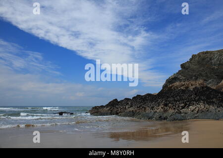 Frühling in Holywell Bay, North Cornwall, England, Großbritannien Stockfoto