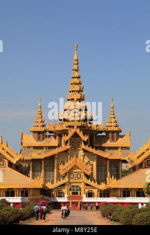Myanmar, Birma, Bago, Kanbawzathadi Palast, Große Aula, Stockfoto