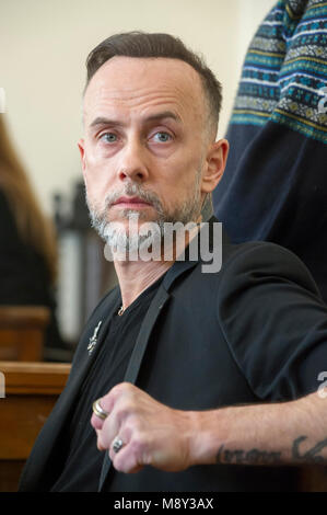 Adam Nergal Darski, Führer der extremen Metal Band Behemoth, in Danzig, Polen. März 19 2018 © wojciech Strozyk/Alamy Stock Foto Stockfoto