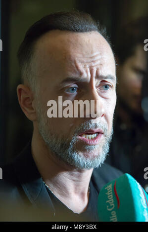 Adam Nergal Darski, Führer der extremen Metal Band Behemoth, in Danzig, Polen. März 19 2018 © wojciech Strozyk/Alamy Stock Foto Stockfoto