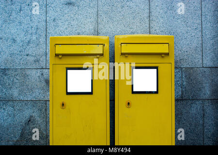 Deutsche gelbe Post Postfach Stockfoto