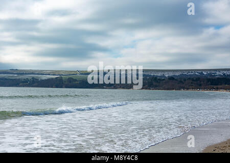 Schnee in South West England Stockfoto