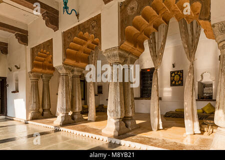 Hotel Castle Bijaipur - Bassi, Chittorgarh, Rajasthan, Indien Stockfoto