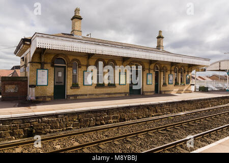 Gobowen Bahnhof an der Shrewsbury zu Chester Linie ein denkmalgeschütztes Gebäude in 1846 gebaut Stockfoto