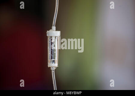 Tropfenzähler Makro drop Counter im Krankenhaus Stockfoto