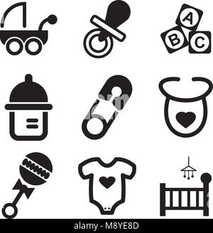Babymaterial Symbole Stock Vektor