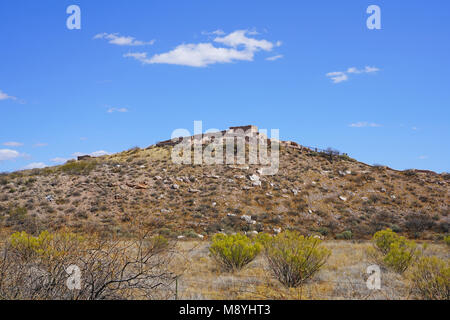 Ansicht der Tuzigoot National Monument, ein pueblo Ruine im National Register der Historischen Stätten im Yavapai County, Arizona Stockfoto