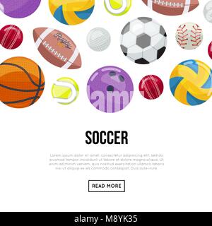 Online page about soccer game Stock Vektor