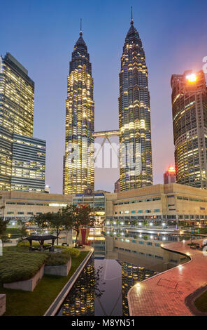 Petronas Towers, KLCC Park, Kuala Lumpur, Malaysia Stockfoto