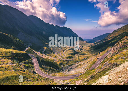 Transfagarasan Highway, die wohl schönste Straße der Welt, Europa, Rumänien (Transfagarashan) Stockfoto