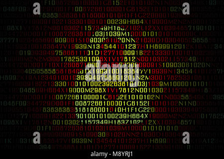Professionelle Bildschirm sperren auf Laptop oder Computer angezeigt Stockfoto