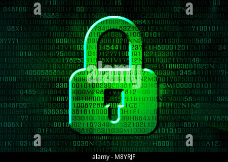 Professionelle Bildschirm sperren auf Laptop oder Computer angezeigt Stockfoto